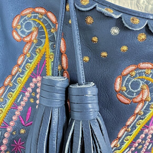 Isabella Fiore Hobo Leather Embroidered Bag 🎉3X Host Pick🎉 - Picture 11 of 16